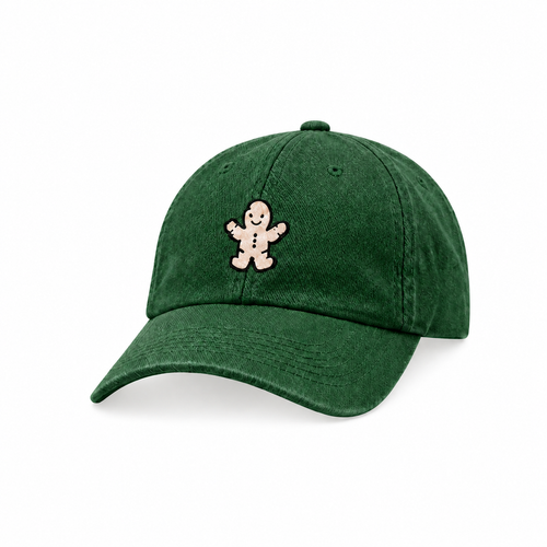 Casquette Gingembre verte sur fond blanc